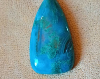 Malachite, chrysocolla silica freeform cabochon Inspiration mine arizona