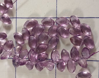 Amethyst micro faceted marquis shaped  top grade  beads
