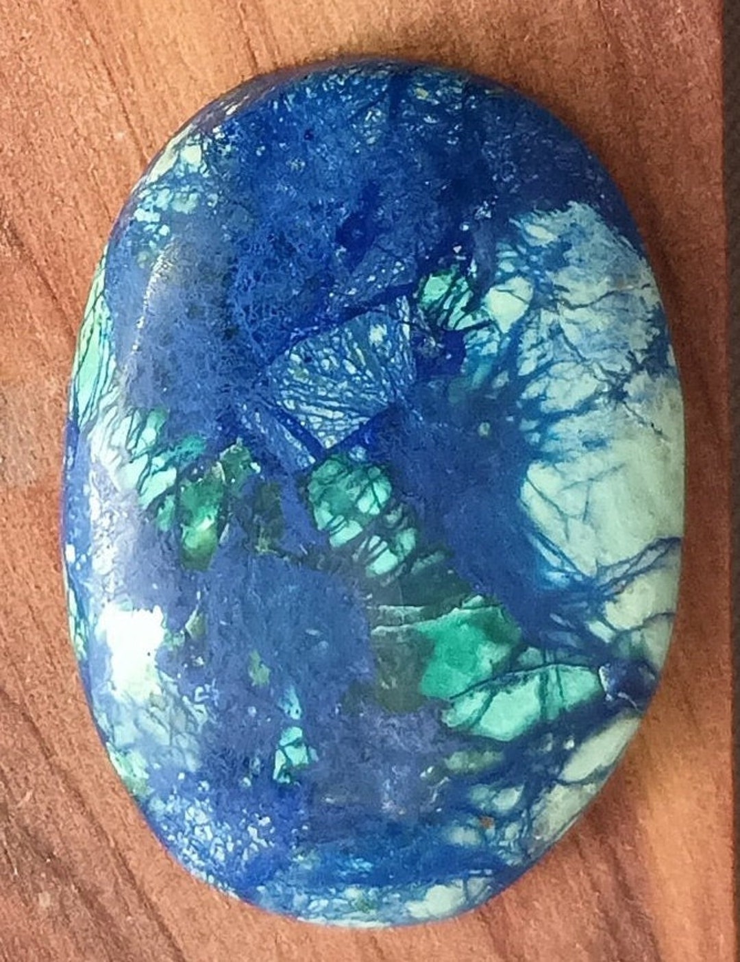 Freeform Bluebird Cabochon / Blue Bird Chrysocolla Cabochon / Bluebird
