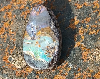 Boulder opal multi color cabochon queensland