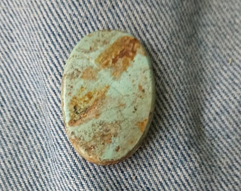 Natural Nevada variagated blue turquoise cabochon