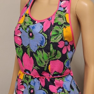 Vintage Inspired 1970s Peplum Halter Top