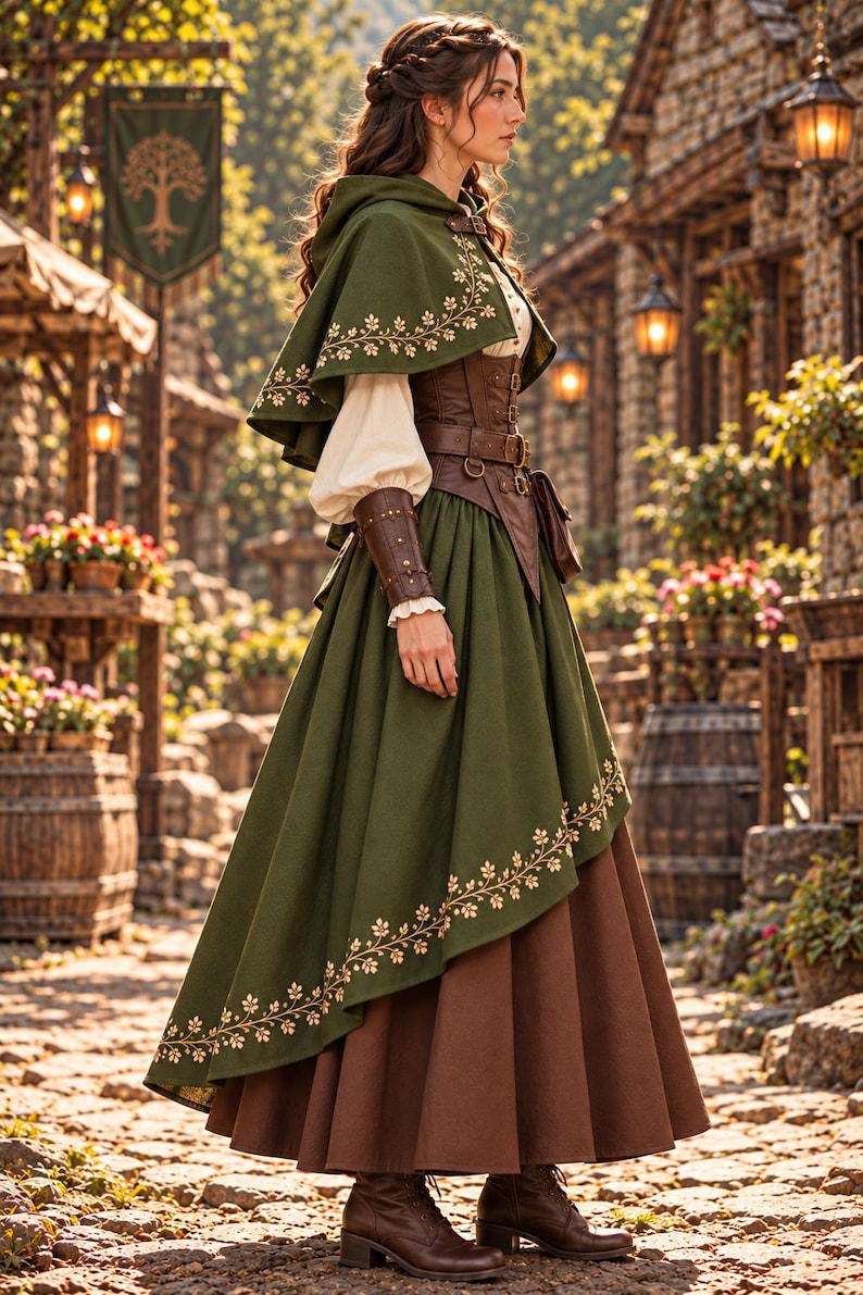 Women's Woodland Ranger Costume Set, Medieval Ren Faire Outfit ...