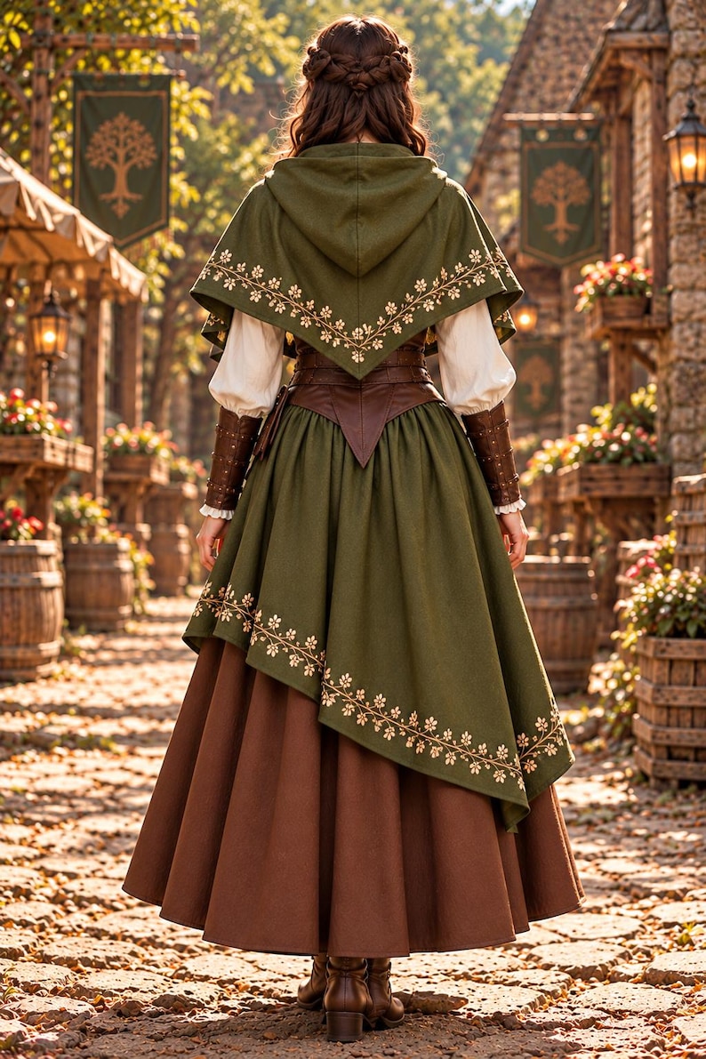 Women's Woodland Ranger Costume Set, Medieval Ren Faire Outfit ...
