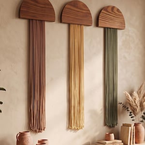 Macrame Wall Hanging, Modern Rustic Cotton Rope Tapestry