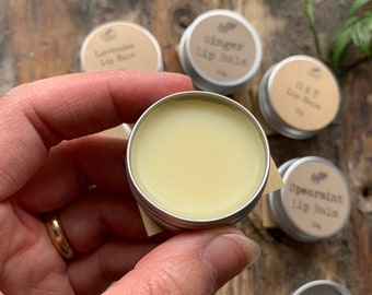 Natural Lip Balms, Vegan - Clementine and Grapefruit ~ G & T ~ Lavender ~ Orange and Cinnamon ~ Spearmint ~ Tangerine ~ Unscented
