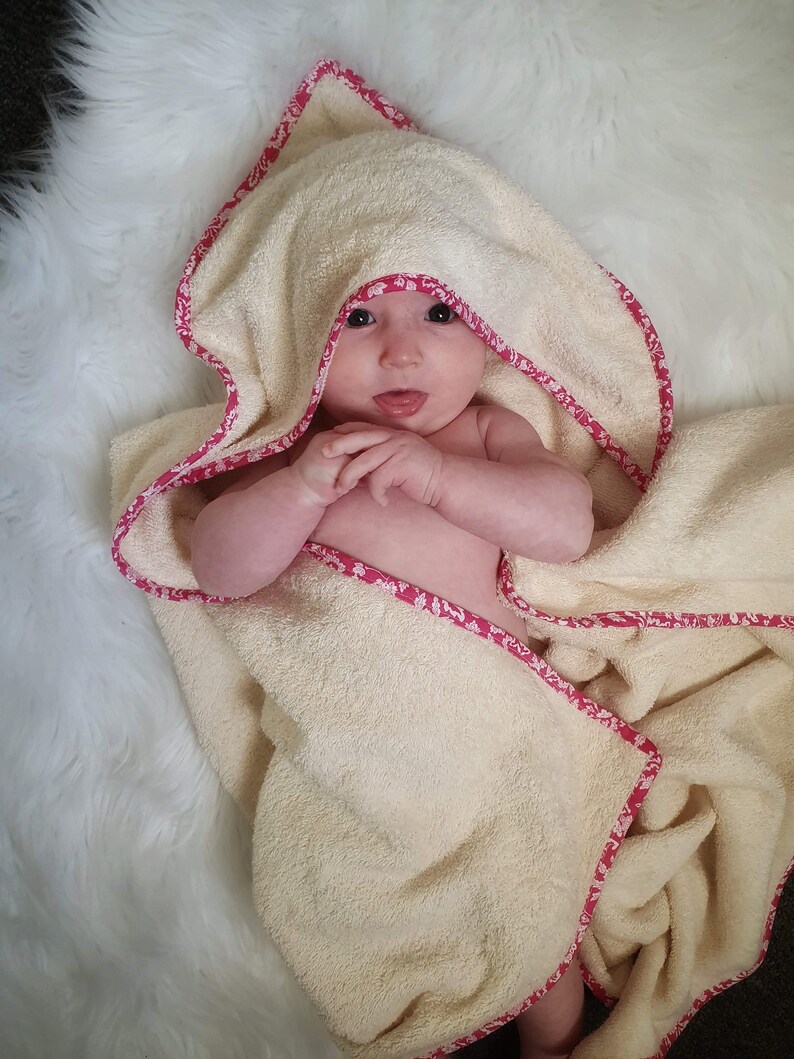 Luxury Organic Cotton Hooded Baby Towel and Wash Cloth Set Etsy