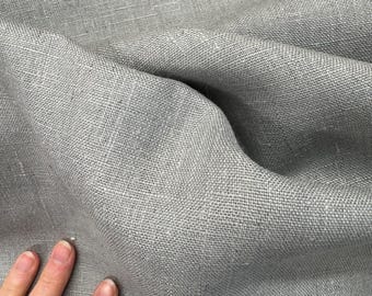 Natural Linen - Grey - 150cm x 100cm - Price Per Metre