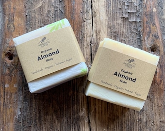 Vegan Organic Soap - Unscented, with Ground Almonds