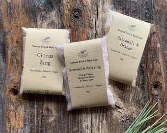 Natural Bath Salts with Himalayan Salt & Epsom Salts - Sample Sachet