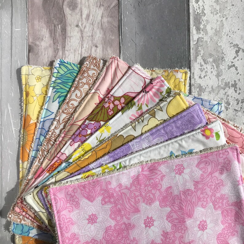Washable Unpaper Towels with Retro Fabrics Organic Etsy
