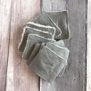 Mini Makeup Remover Pads, Linen and Organic Cotton