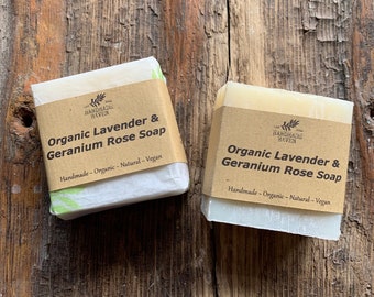 Vegan Organic Soap - Lavender and Geranium Rose