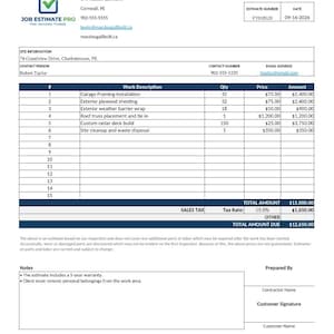 Contractor Forms Bundle: Estimate, Change Order, Subcontractor Log (Excel & Google Sheets)