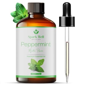 Peppermint Essential Oil 120ml – 100% Pure Aromatherapy Oil for Diffuser, Humidifier, Massage, Bath, Home Fragrance & DIY