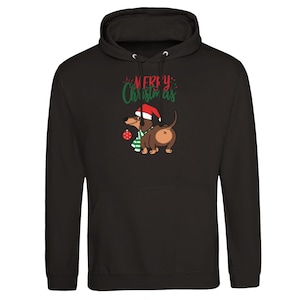 Lustiger Weihnachtshoodie Dackel