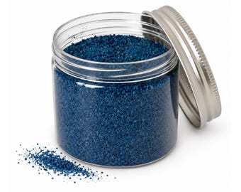 Royal Blue Quartz Sand, Hand-Tinted Decorative Filler (4.4 oz)
