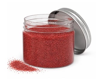 Coral Red Quartz Sand, Hand-Tinted Decorative Filler (4.4 oz)