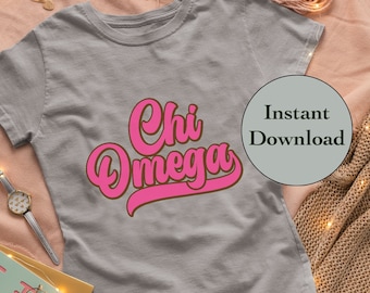 Chi Omega SVG PNG DXF Eps Jpg File, ChiO Sorority Greek Life Cut File For Cricut, Silhouette, Sublimation T-Shirt, Instant Download