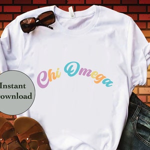 Chi Omega SVG PNG DXF Eps Jpg File, ChiO Sorority Greek Life Cut File For Cricut, Silhouette, Sublimation T-Shirt, Instant Download image 1