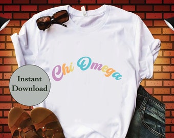 Chi Omega SVG PNG DXF Eps Jpg File, ChiO Sorority Greek Life Cut File For Cricut, Silhouette, Sublimation T-Shirt, Instant Download