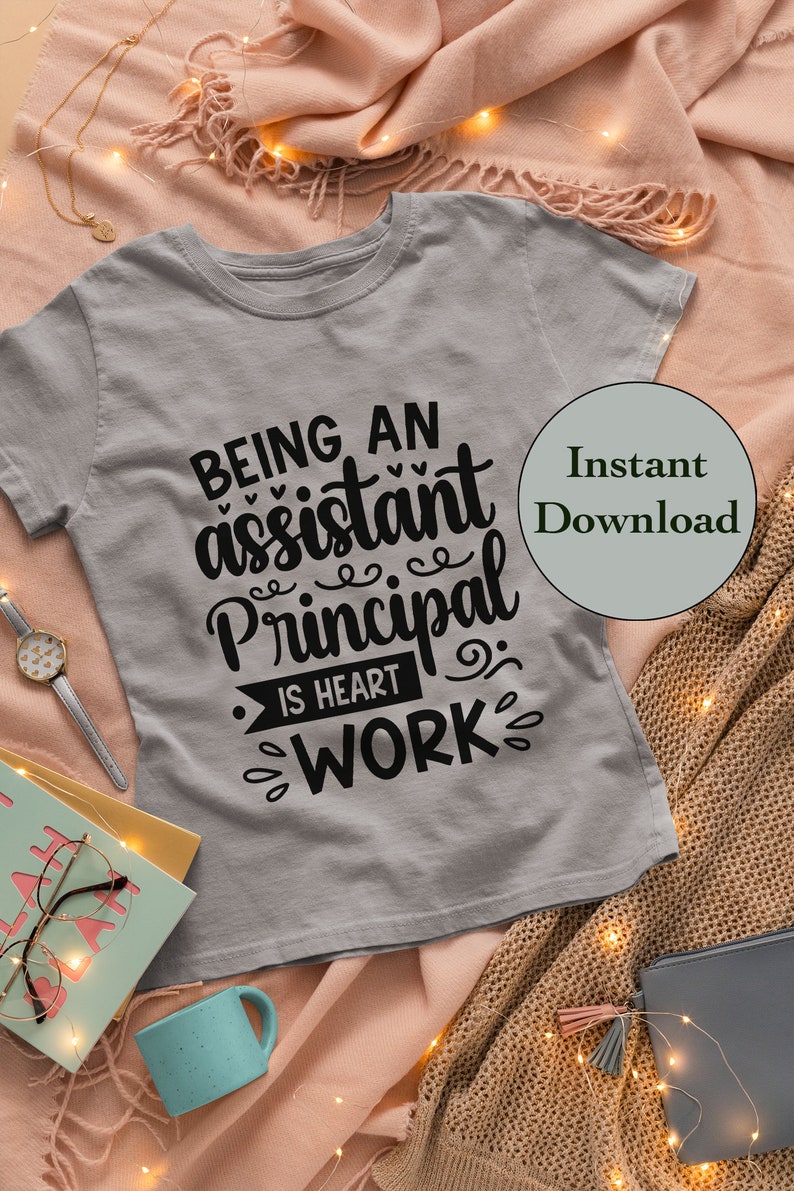 Assistant Principal SVG PNG DXF Eps Jpg File Bundle, Asst Principal Teacher School Cutting Files For Cricut and Silhouette, T-Shirt Design image 7