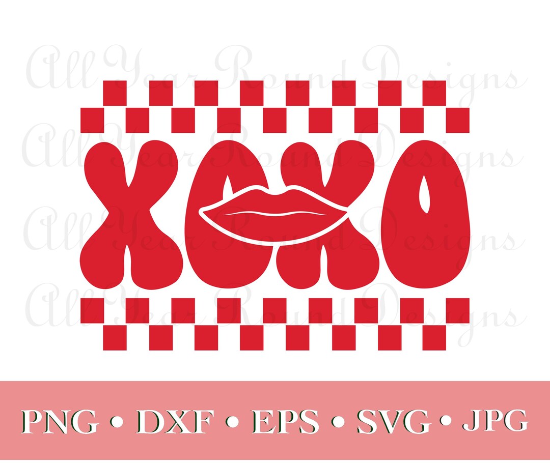 XOXO SVG PNG Dxf Eps Jpg File, Valentine's Day Svg Png, Cuttable ...
