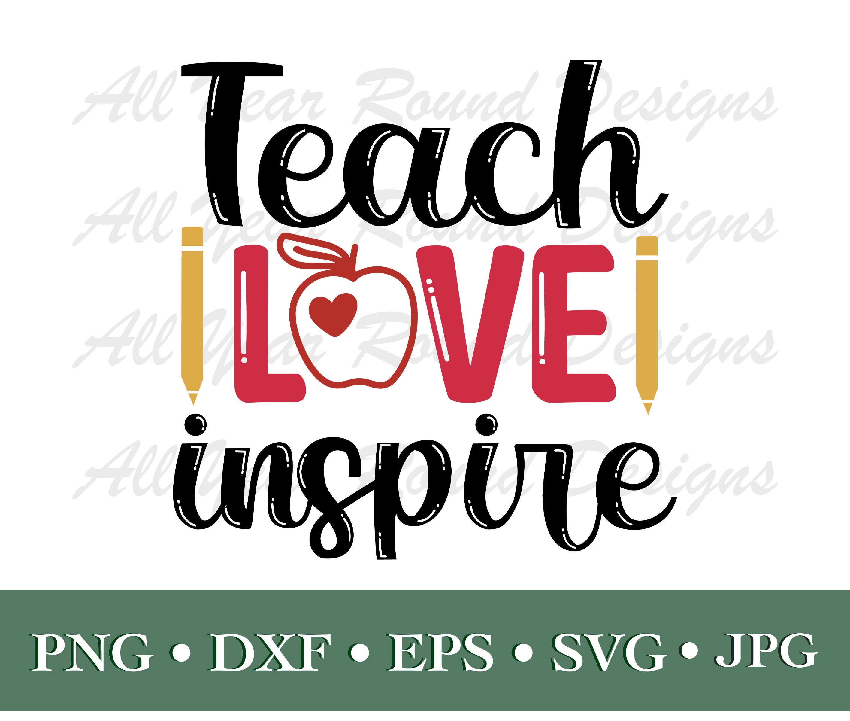 Teacher Appreciation Week SVG PNG Jpg DXF Eps Files Teach Etsy