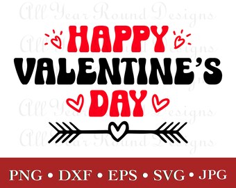 Valentine SVG PNG DXF Eps Jpg File Bundle, Valentines Day Cut Files For Cricut, Silhouette, Sublimation Diy T-Shirt Design, Instant Download