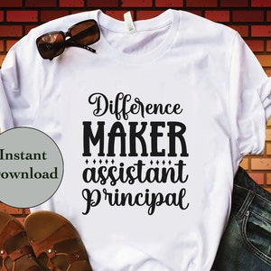 Assistant Principal SVG PNG DXF Eps Jpg File Bundle, Asst Principal Teacher School Cutting Files For Cricut and Silhouette, T-Shirt Design image 9