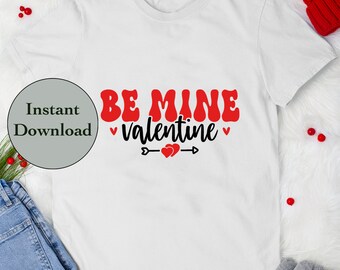 Valentine SVG PNG DXF Eps Jpg File Bundle, Valentines Day Cut Files For Cricut, Silhouette, Sublimation Diy T-Shirt Design, Instant Download