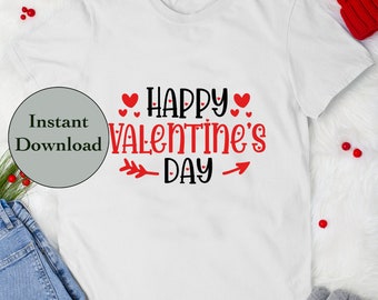 Valentine SVG PNG DXF Eps Jpg File Bundle, Valentines Day Cut Files For Cricut, Silhouette, Sublimation Diy T-Shirt Design, Instant Download