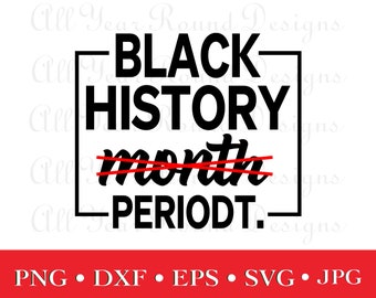 Black History Month SVG PNG Dxf Eps Jpg File, Black History Periodt Cut Files For Cricut, Silhouette, Sublimation T-Shirt Design