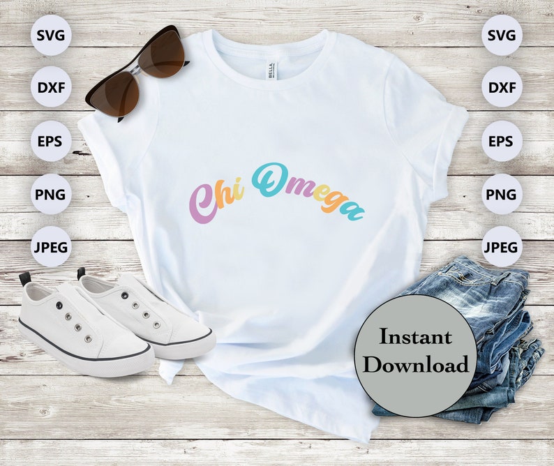 Chi Omega SVG PNG DXF Eps Jpg File, ChiO Sorority Greek Life Cut File For Cricut, Silhouette, Sublimation T-Shirt, Instant Download image 2