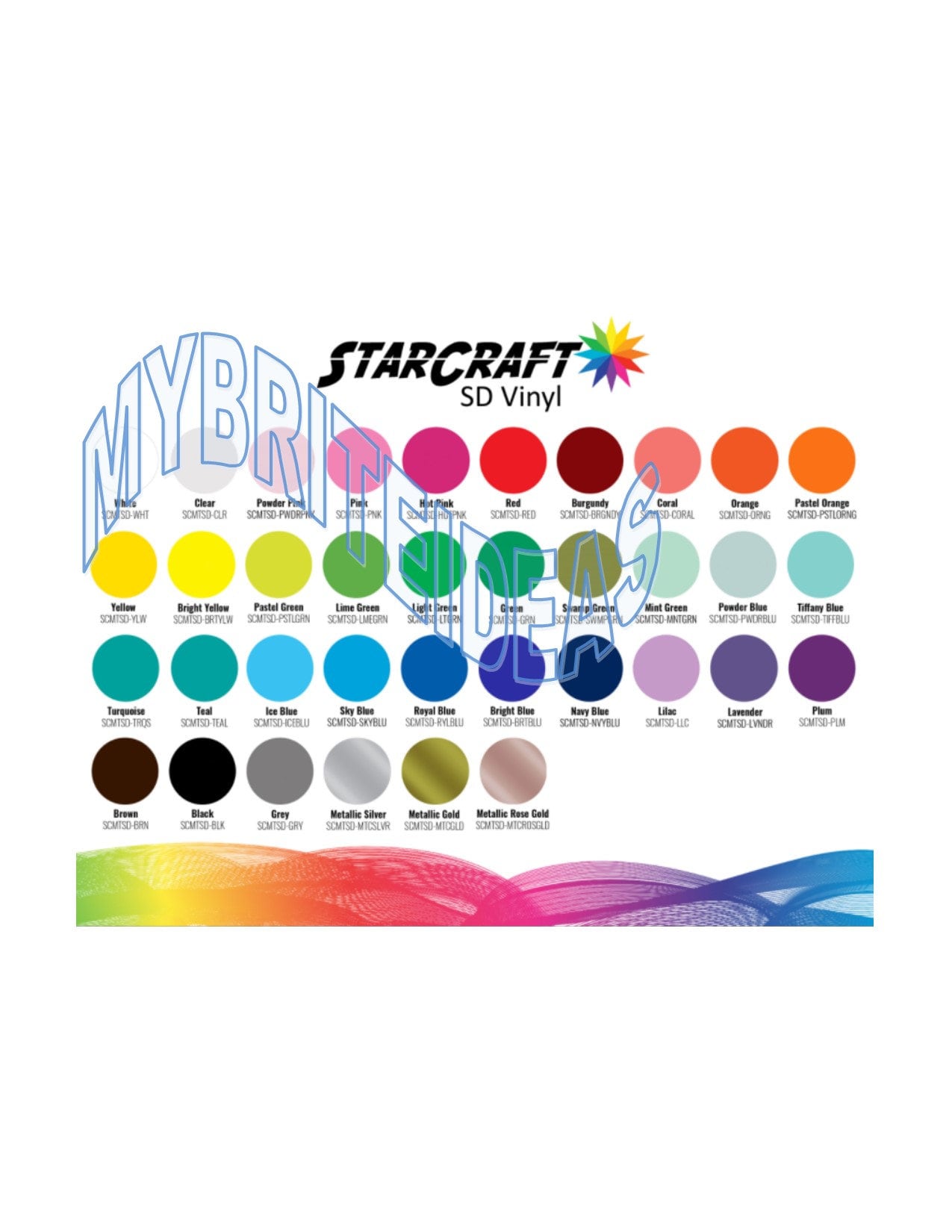 Glossy SD Vinyl - Removable Adhesive - 12" x 12" Sheet -StarCraft