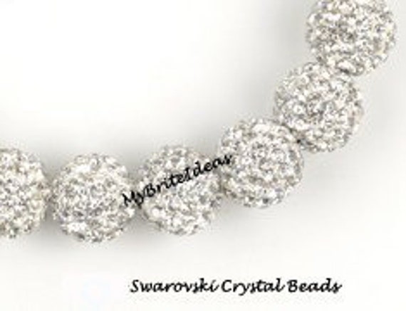 5 CRYSTAL 8MM Swarovski Crystal Elements Disco Ball Beads aka Pave Rhinestone Disco Ball Beads Jewelry Supplies and Beads and Craft supplies