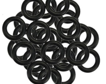 Oh Rings - Black (10)  - Available Sizes 12mm, 10mm and 7.5mm