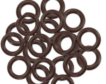 Oh Rings - Chocolate Brown (10)  - Available Sizes 12mm, 10mm