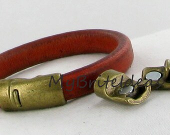 2 Cllasps 10x6mm Antique Brass Simple Magnetic Clasps- fits 10mmx6mm Licorice Leather