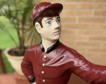 SHIPPED IN US - Classic Red or Barn Red Lawn Jockey