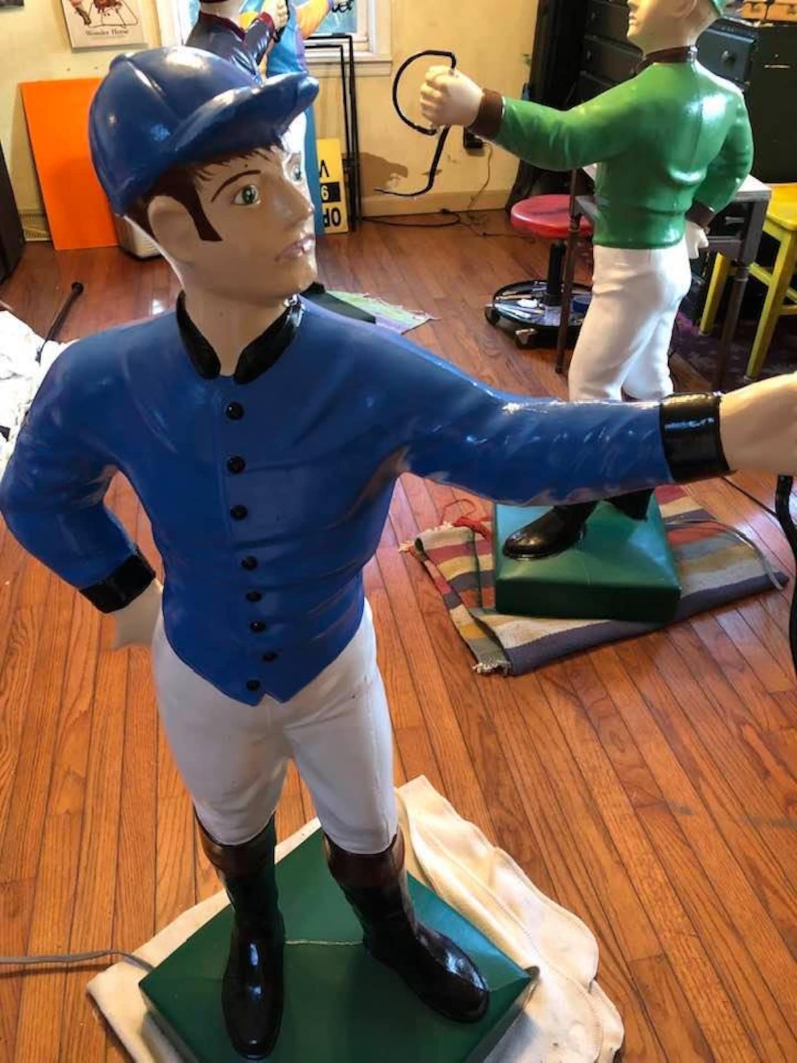 Classic Painted Lawn Jockey Etsy