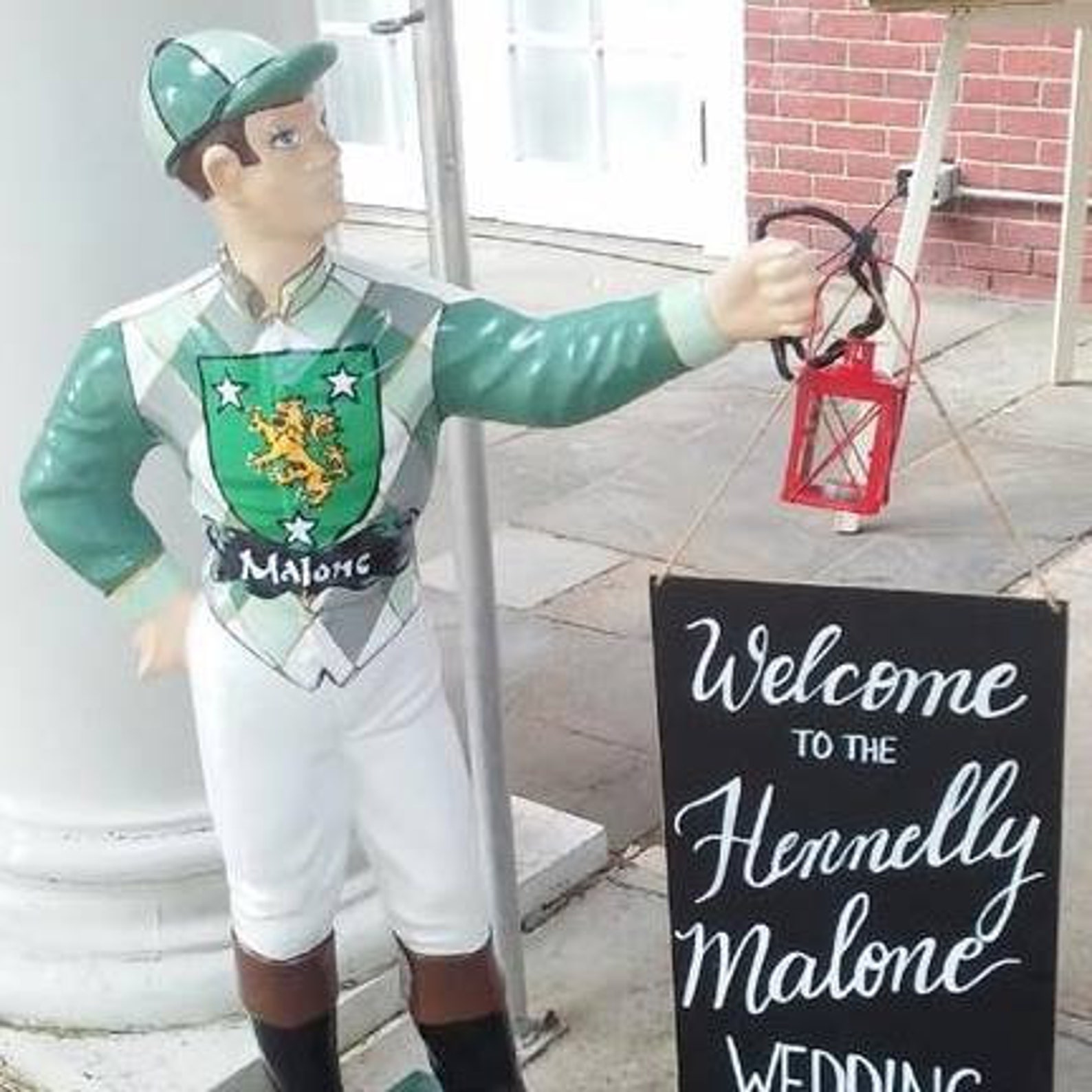 Custom Painted Lawn Jockey Etsy
