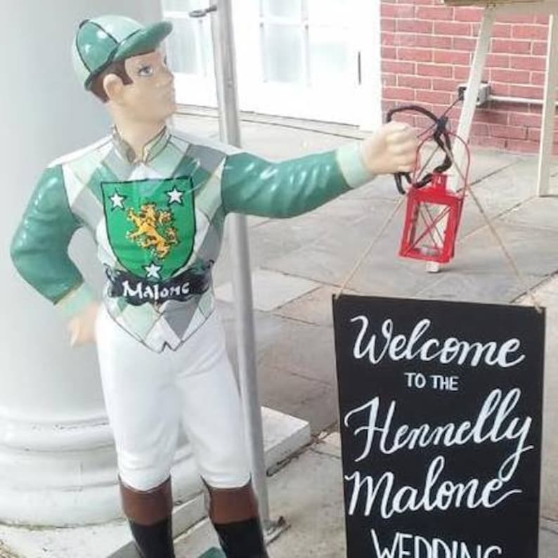 Custom Painted Lawn Jockey Etsy