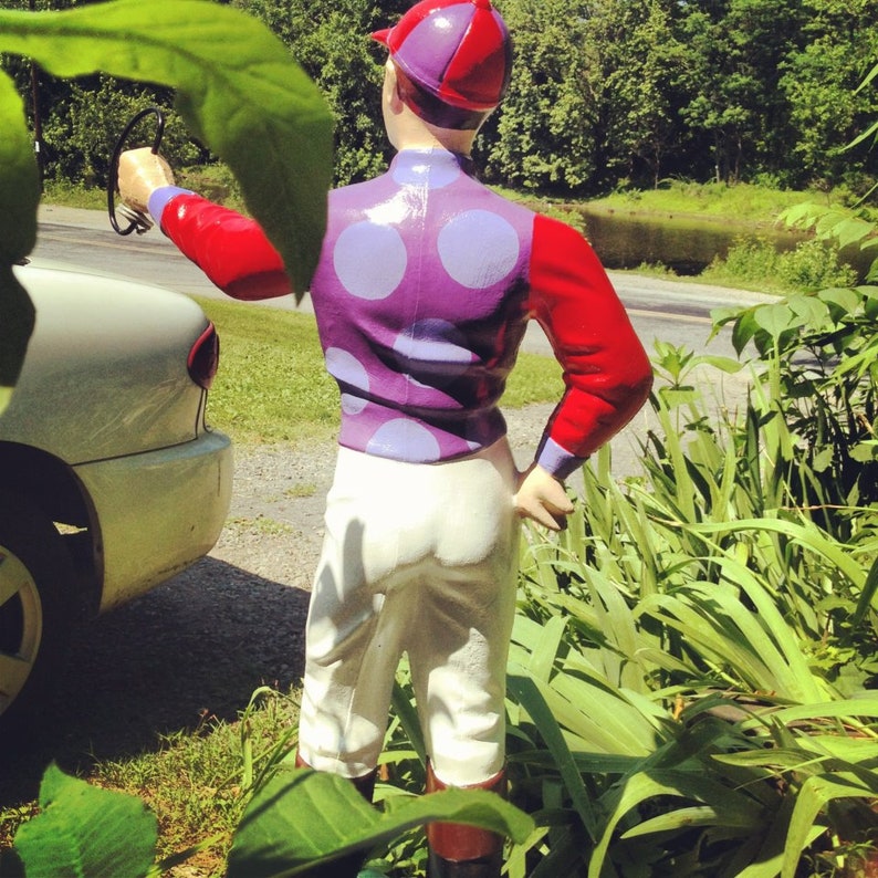 Custom Painted Lawn Jockey Etsy