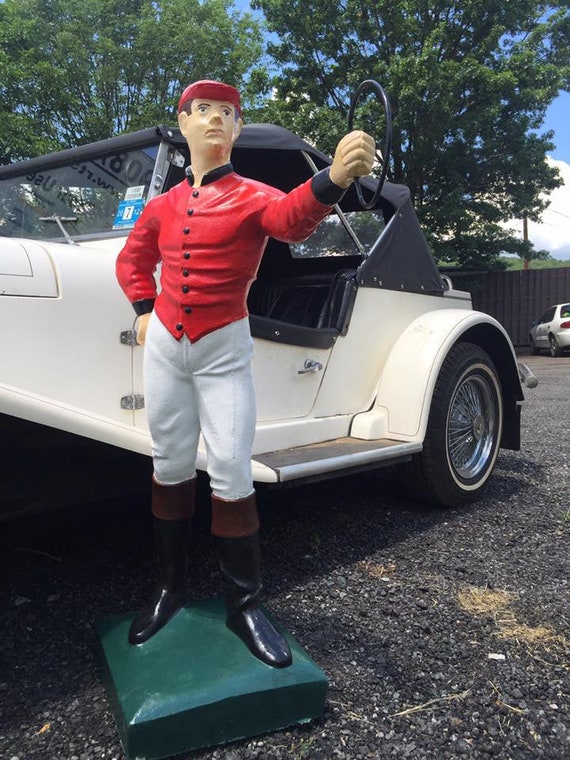 Classic Painted Lawn Jockey Etsy