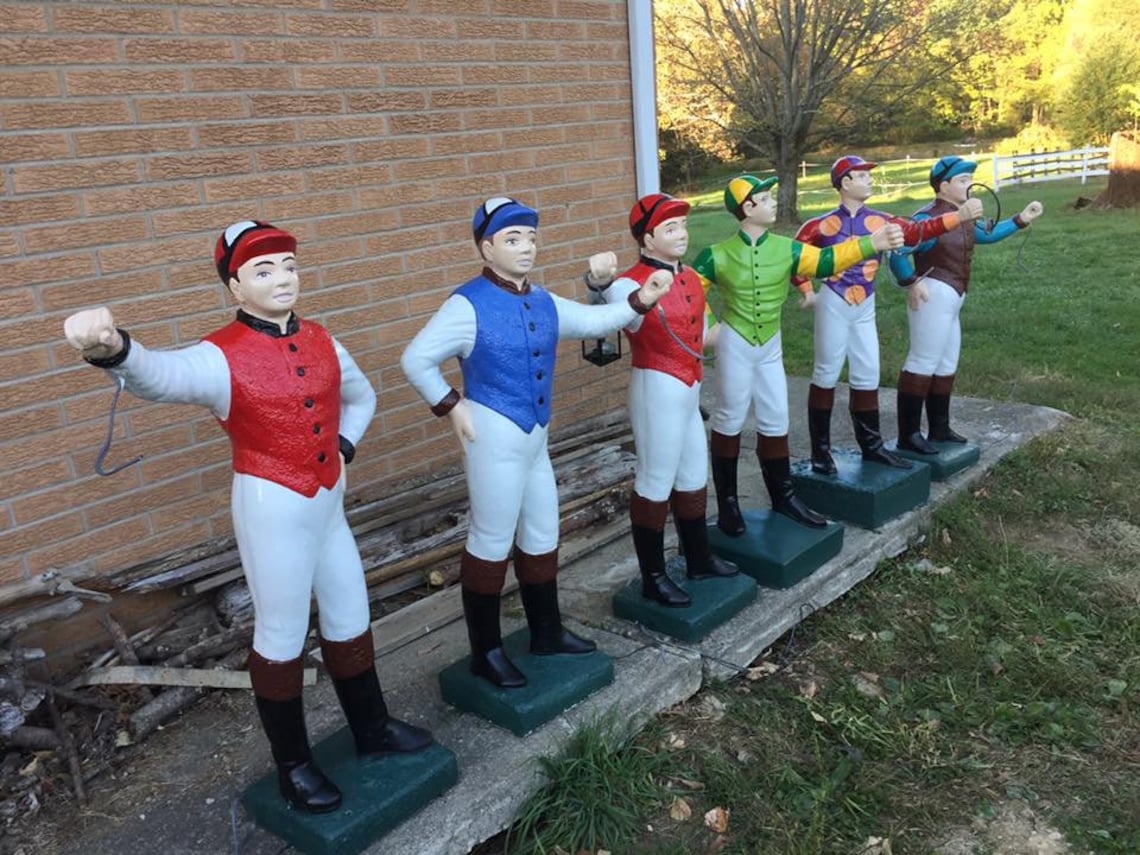 Custom Painted Lawn Jockey Etsy