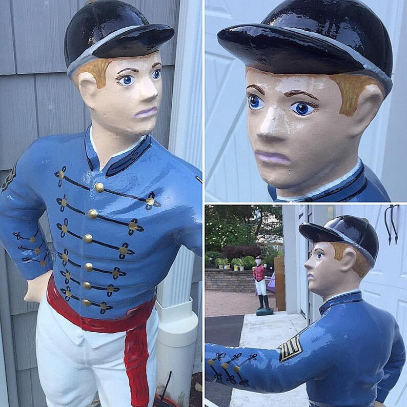 Custom Painted Lawn Jockey Etsy