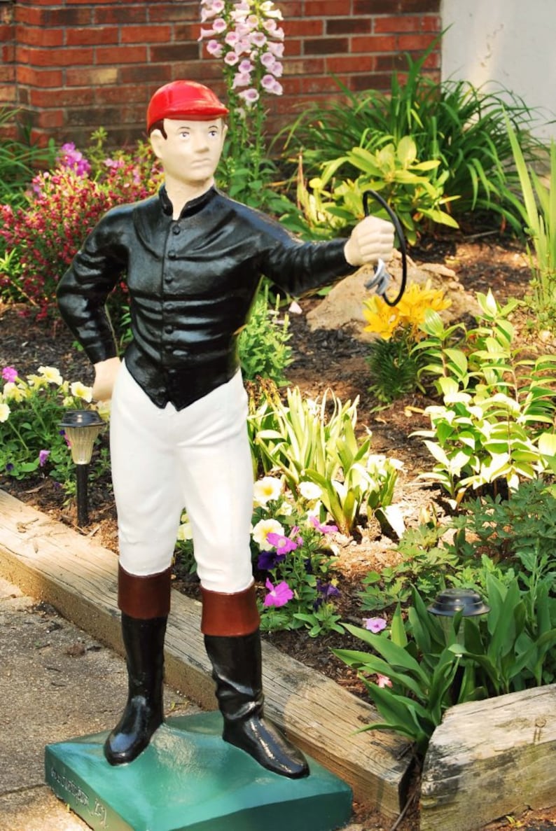 Custom Painted Lawn Jockey Etsy