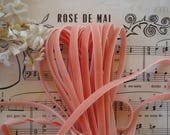 3y Vintage Swiss Tiny 1 4 quot Dusty Peach Lush Velvet Millinery Ribbon Trim Ladies Hat Edwardian Flapper Dress Doll Bonnet Ribbon Boho Choker