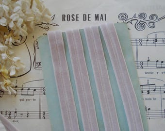 1y Vintage 5/8" Pale Lilac Purple Stripe Elastic Velvet Millinery Ribbon Trim Ladies Victorian Hat Edwardian Flapper Bebe Doll Junk Journal